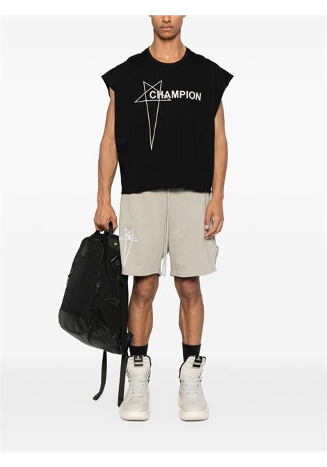 micro tatlin t shirt man black RICK OWENS X CHAMPION | CM01E1668 CHJG09